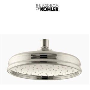Kohler Traditional Round 8” Rainhead - Vibrant Polished Nickel